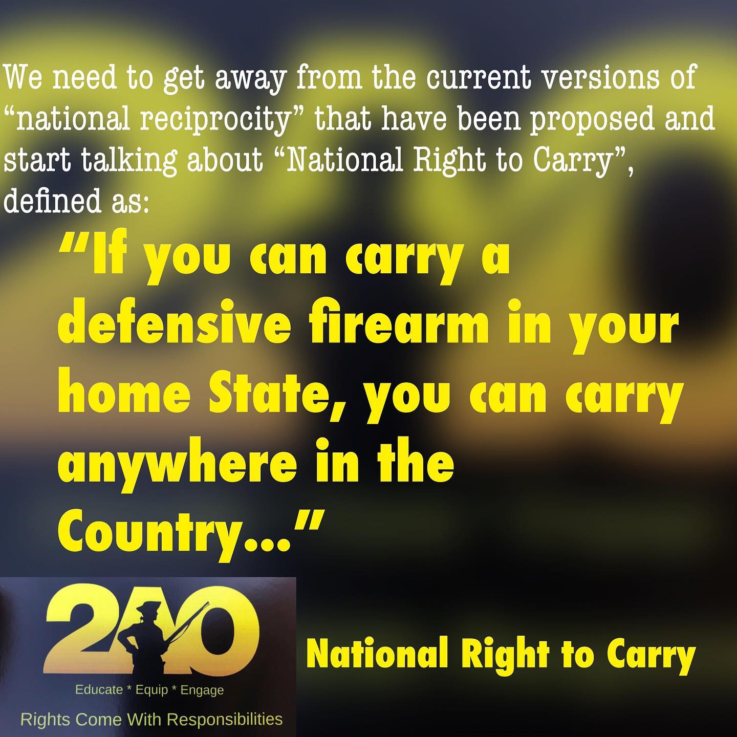 Right to carry v National Reciprocity